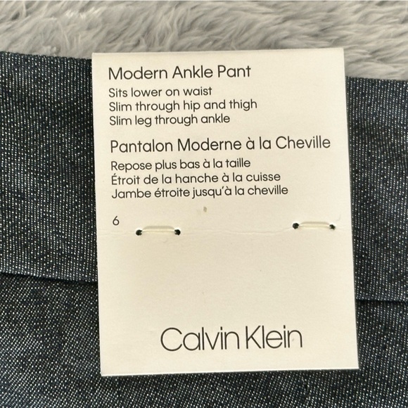 Calvin Klein Women's Denim Look Ankle Dress Pants NWT - Picture 6 of 11